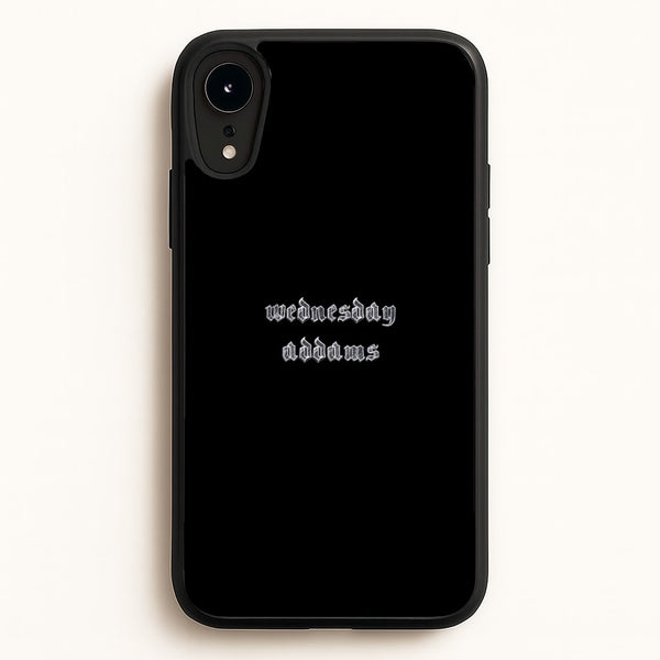 Wednesday Typogrophy  - Wednesday Phone Case for iPhone XR