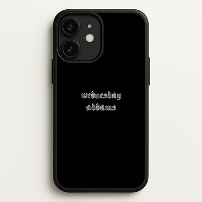 Wednesday Typogrophy  - Wednesday Phone Case for iPhone 11