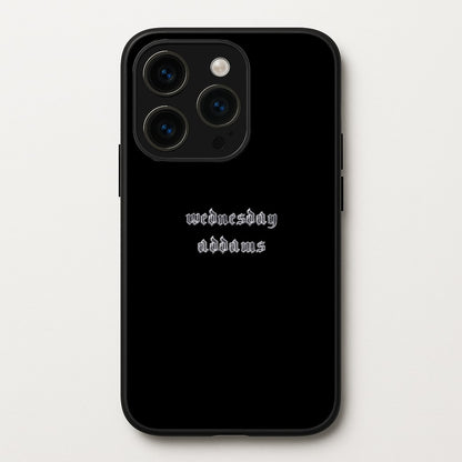 Wednesday Typogrophy  - Wednesday Phone Case for iPhone 15 Pro