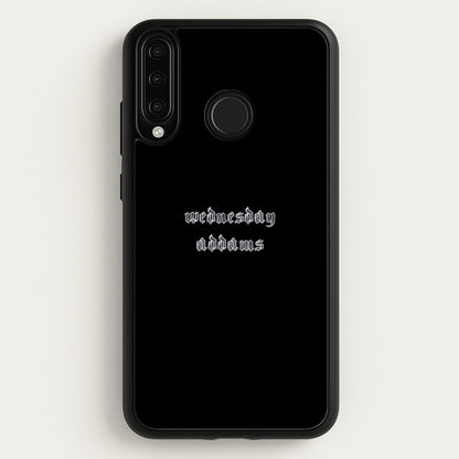 Wednesday Typogrophy  - Wednesday Phone Case for Huawei P30 Lite