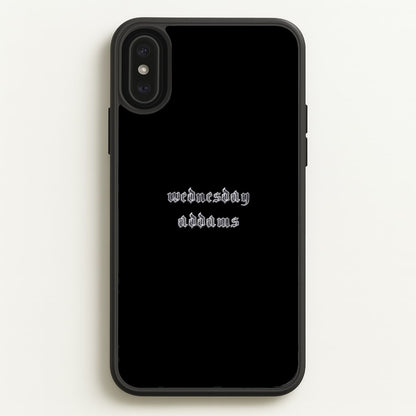 Wednesday Typogrophy  - Wednesday Phone Case for iPhone XS Max