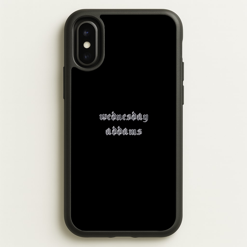 Wednesday Typogrophy  - Wednesday Phone Case for iPhone X / XS