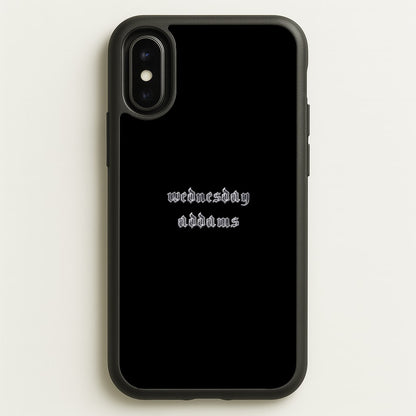 Wednesday Typogrophy  - Wednesday Phone Case for iPhone X / XS