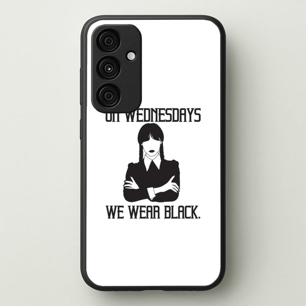 On Wednesdays We Wear Black  - Wednesday Phone Case for Galaxy A55