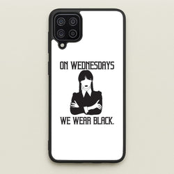 On Wednesdays We Wear Black  - Wednesday Phone Case for Galaxy A12