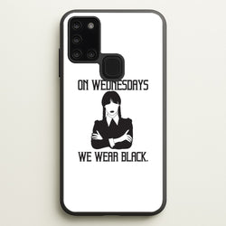 On Wednesdays We Wear Black  - Wednesday Phone Case for Galaxy A21s