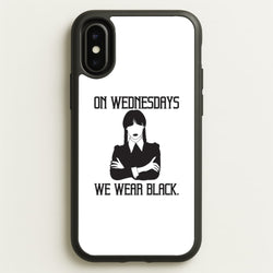 On Wednesdays We Wear Black  - Wednesday Phone Case for iPhone X / XS