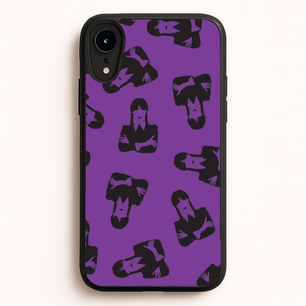 Addams Pattern  - Wednesday Phone Case for iPhone XR