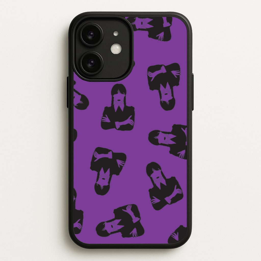 Addams Pattern  - Wednesday Phone Case for iPhone 11