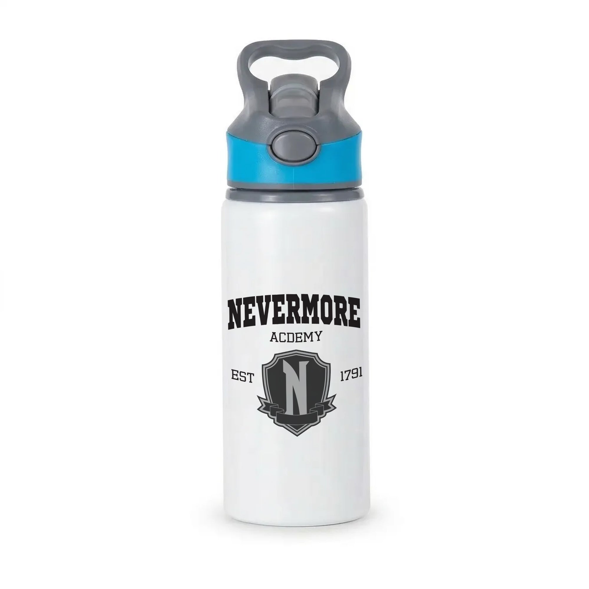 Addams Academy Gray Active Water Bottle - Blue