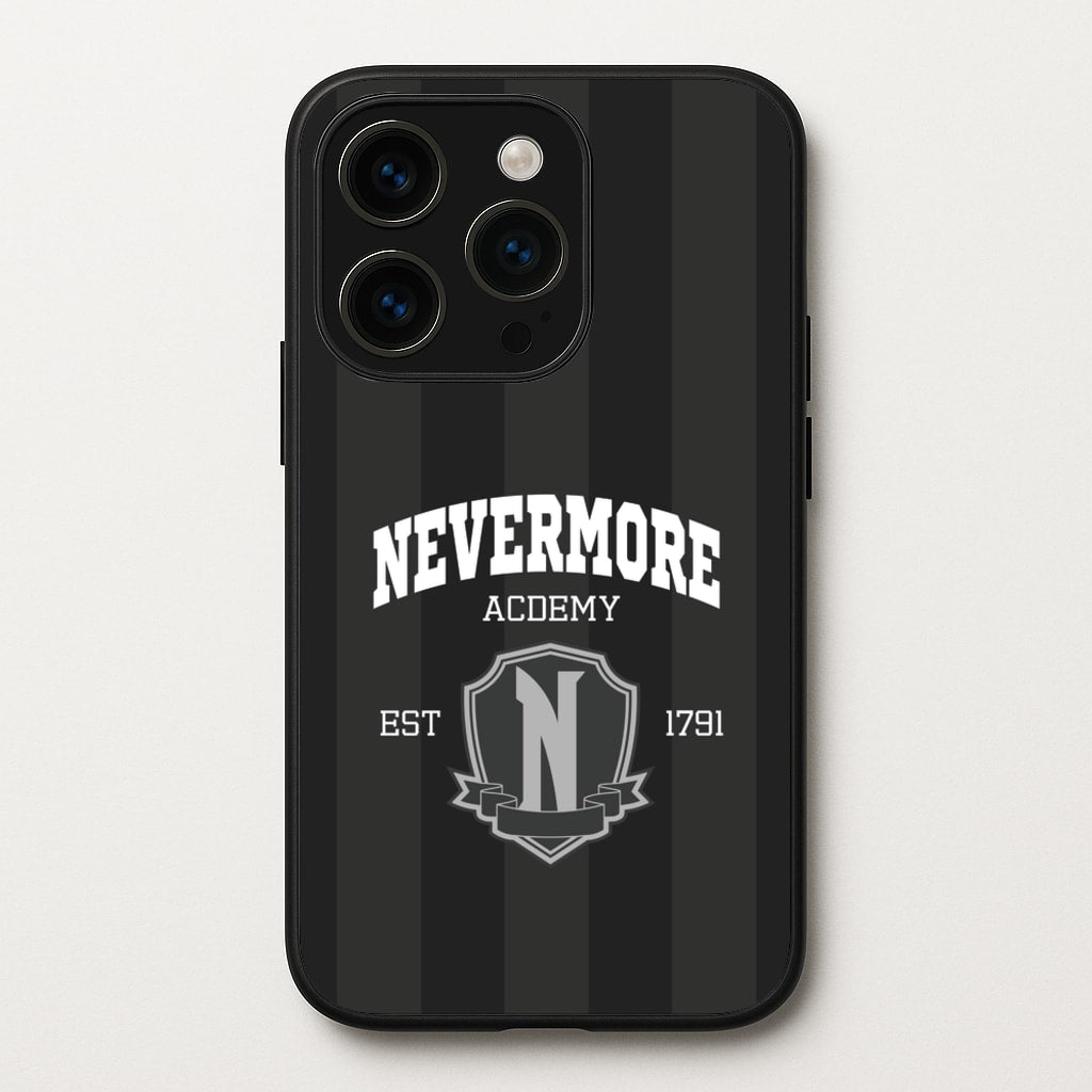 Addams Academy Gray  - Wednesday Phone Case for iPhone 15 Pro Max