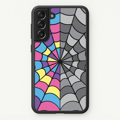 Colourful And Gray Spiderweb  - Wednesday Phone Case for Galaxy S22