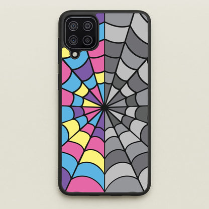 Colourful And Gray Spiderweb  - Wednesday Phone Case for Galaxy A12