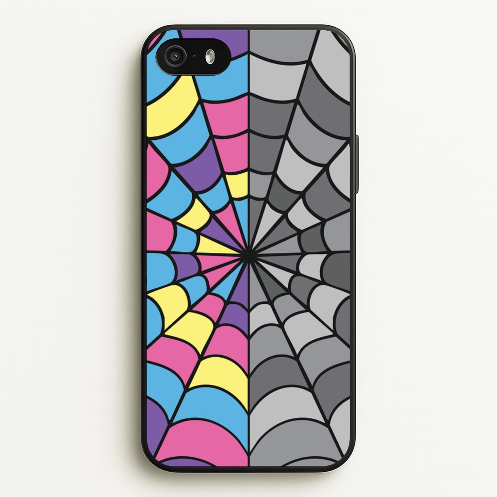Colourful And Gray Spiderweb  - Wednesday Phone Case for iPhone 5 / 5s / SE 2016