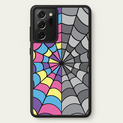 Colourful And Gray Spiderweb  - Wednesday Phone Case for Galaxy Note 20 Ultra