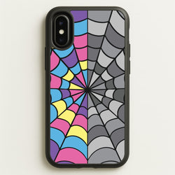 Colourful And Gray Spiderweb  - Wednesday Phone Case for iPhone X / XS
