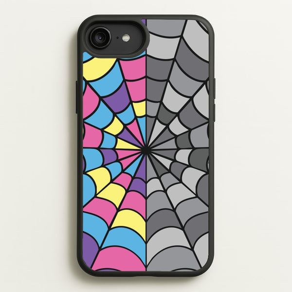 Colourful And Gray Spiderweb  - Wednesday Phone Case for iPhone 6 Plus / 7 Plus / 8 Plus