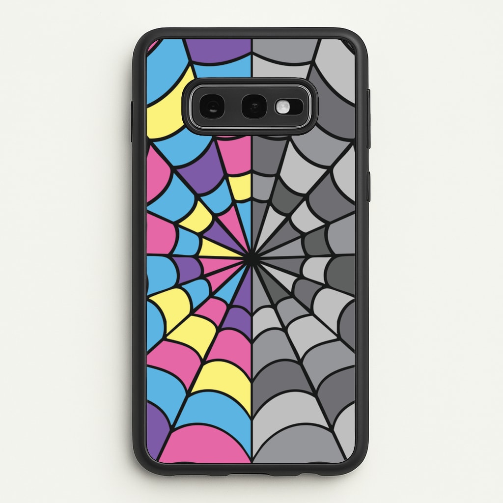Colourful And Gray Spiderweb  - Wednesday Phone Case for Galaxy S10e