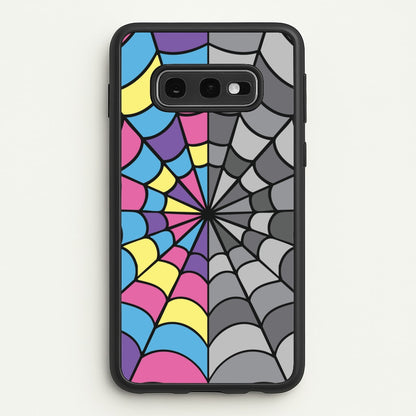 Colourful And Gray Spiderweb  - Wednesday Phone Case for Galaxy S10e