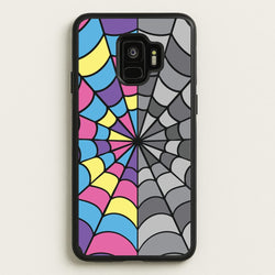 Colourful And Gray Spiderweb  - Wednesday Phone Case for Galaxy S9