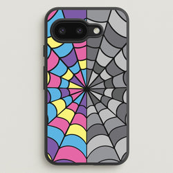 Colourful And Gray Spiderweb  - Wednesday Phone Case for Google Pixel 9a