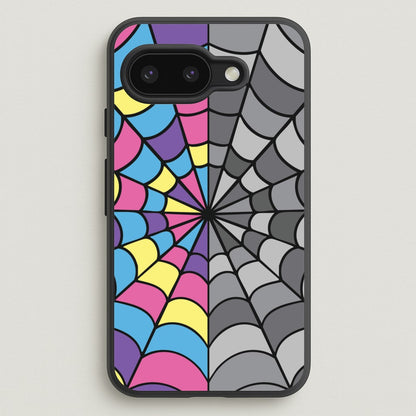 Colourful And Gray Spiderweb  - Wednesday Phone Case for Google Pixel 9a