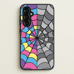 Colourful And Gray Spiderweb  - Wednesday Phone Case for Galaxy A54
