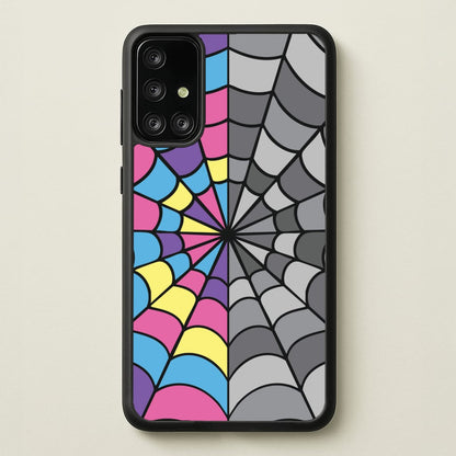 Colourful And Gray Spiderweb  - Wednesday Phone Case for Galaxy A71
