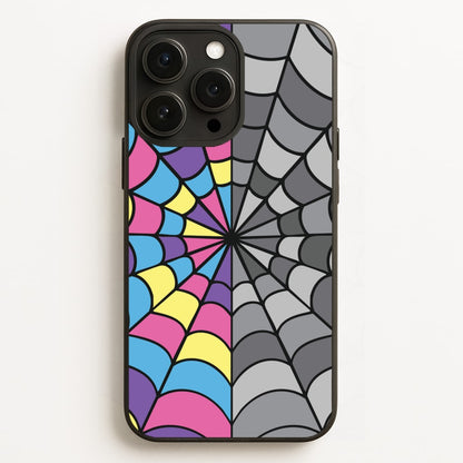 Colourful And Gray Spiderweb  - Wednesday Phone Case for iPhone 12 Pro Max