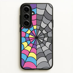 Colourful And Gray Spiderweb  - Wednesday Phone Case for Galaxy A56