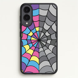 Colourful And Gray Spiderweb  - Wednesday Phone Case for Galaxy S25 Edge