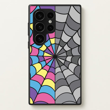 Colourful And Gray Spiderweb  - Wednesday Phone Case for Galaxy S24 Ultra