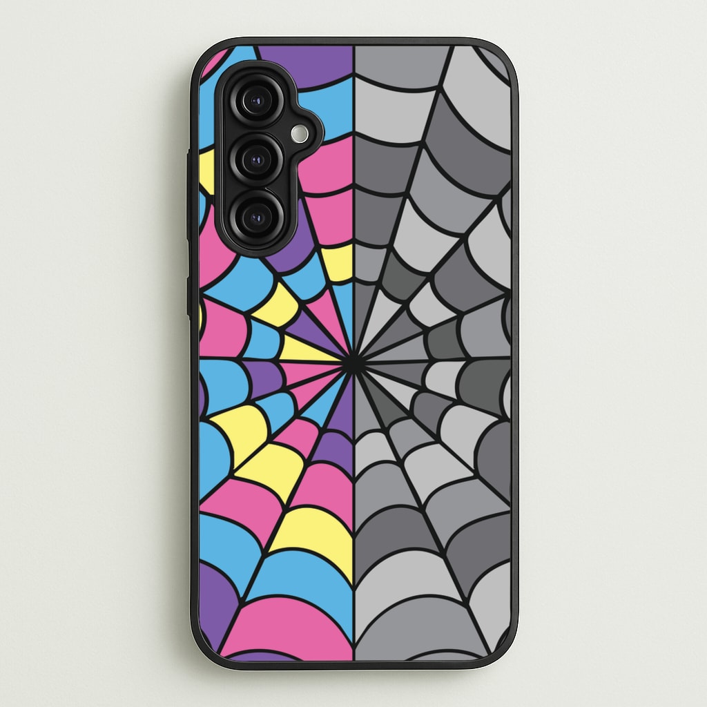 Colourful And Gray Spiderweb  - Wednesday Phone Case for Galaxy A14