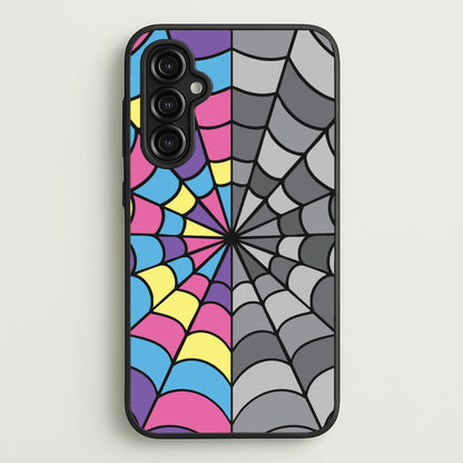 Colourful And Gray Spiderweb  - Wednesday Phone Case for Galaxy A14