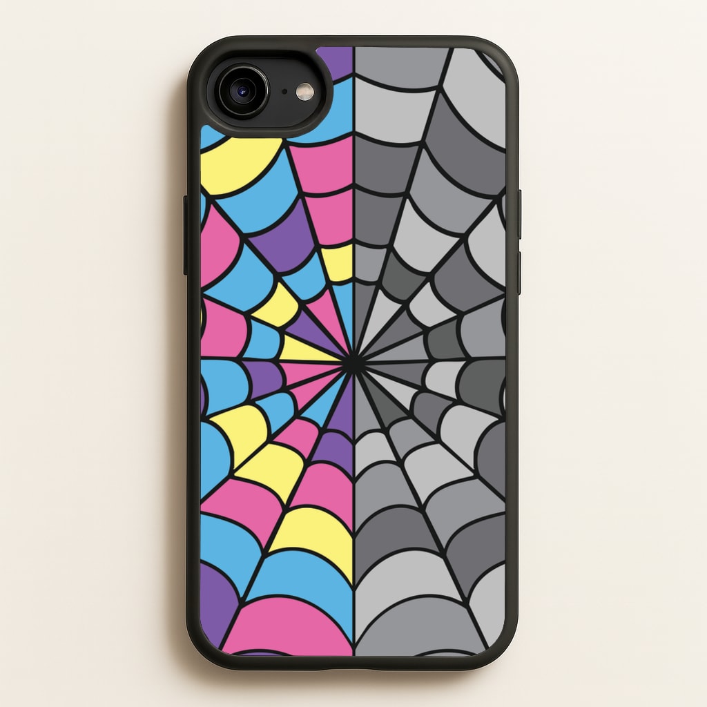 Colourful And Gray Spiderweb  - Wednesday Phone Case for iPhone 6 / 7 / 8 / SE