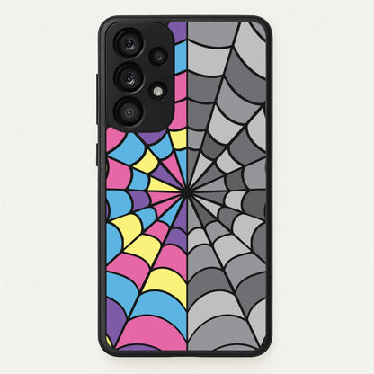 Colourful And Gray Spiderweb  - Wednesday Phone Case for Galaxy A53