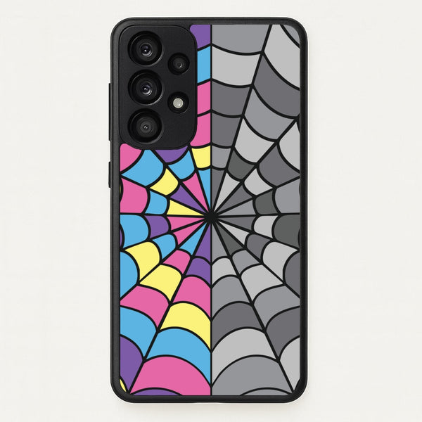 Colourful And Gray Spiderweb  - Wednesday Phone Case for Galaxy A53