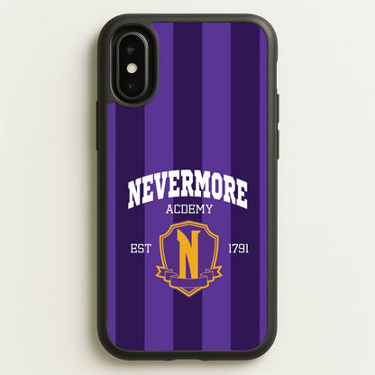 Addams Academy Purple  - Wednesday Phone Case for iPhone X / XS