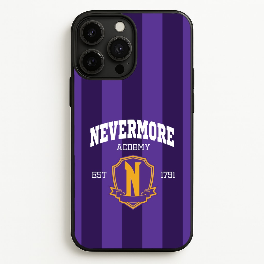 Addams Academy Purple  - Wednesday Phone Case for iPhone 13 Pro Max