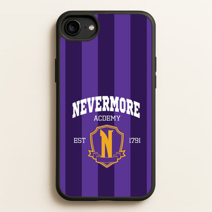 Addams Academy Purple  - Wednesday Phone Case for iPhone 6 / 7 / 8 / SE