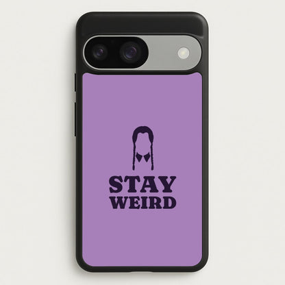 Stay Weird Purple  - Wednesday Phone Case for Google Pixel 9 / 9 Pro