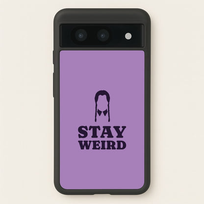 Stay Weird Purple  - Wednesday Phone Case for Google Pixel 8a
