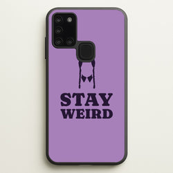 Stay Weird Purple  - Wednesday Phone Case for Galaxy A21s
