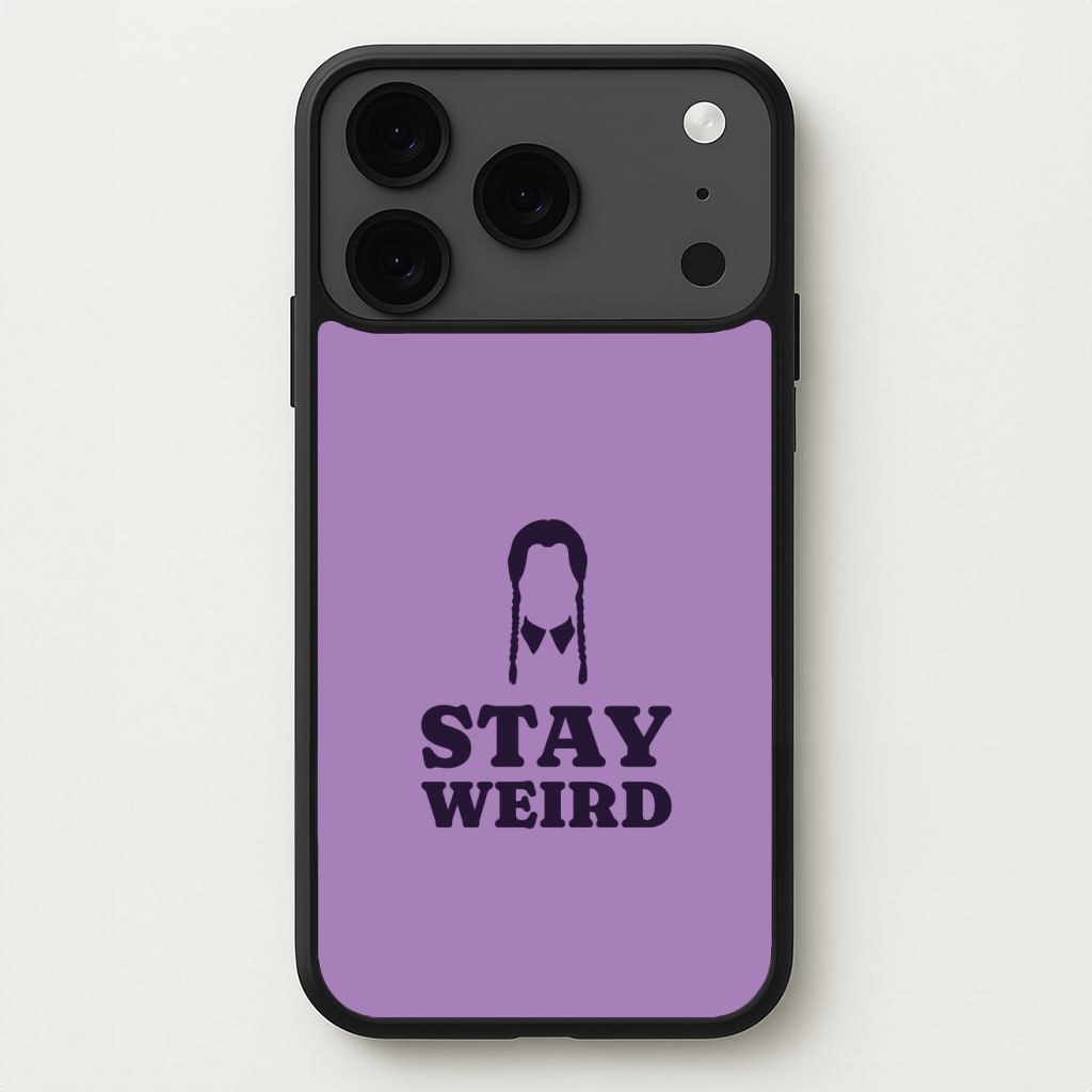 Stay Weird Purple Phone Case for iPhone 17 Pro
