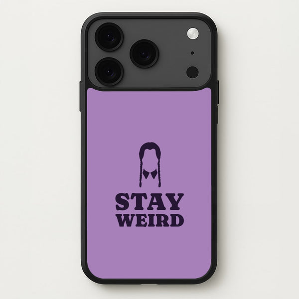 Stay Weird Purple Phone Case for iPhone 17 Pro