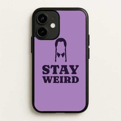 Stay Weird Purple  - Wednesday Phone Case for iPhone 12 Mini
