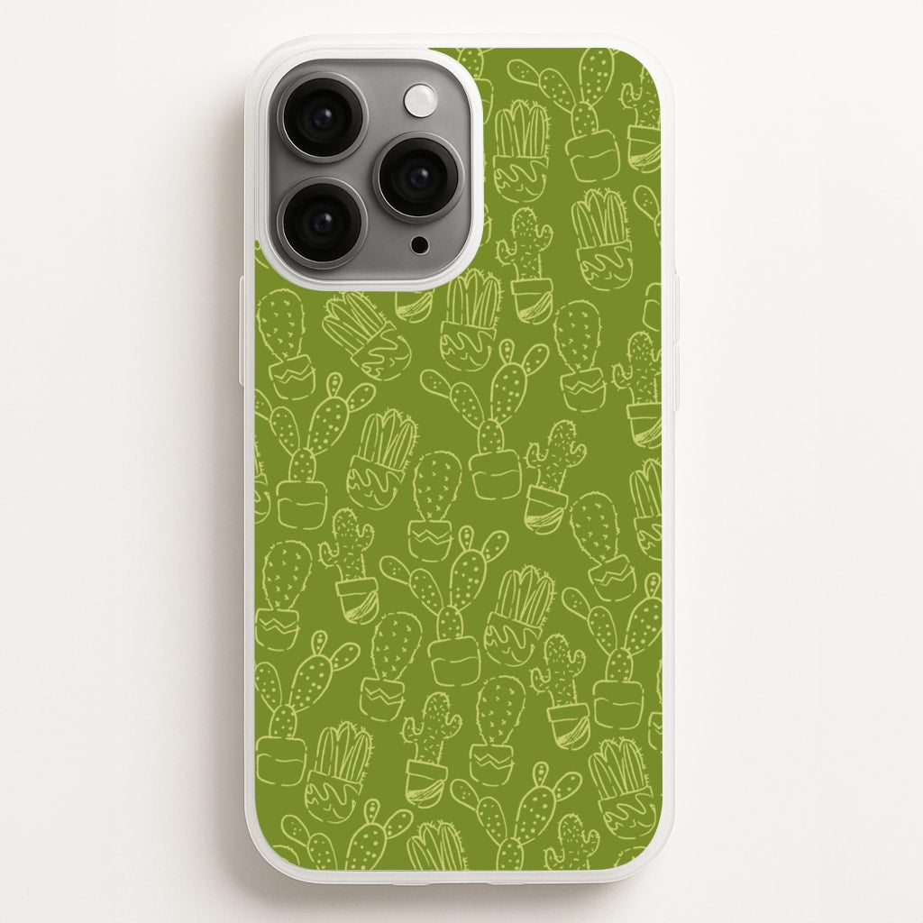 Green And Yellow Cacti - Western  Phone Case