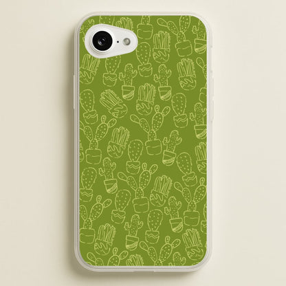 Green And Yellow Cacti - Western   - Western Phone Case for iPhone 16e