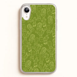 Green And Yellow Cacti - Western   - Western Phone Case for iPhone XR