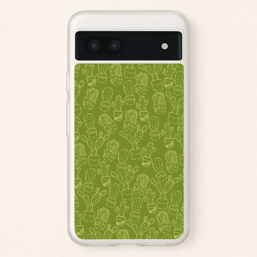 Green And Yellow Cacti - Western   - Western Phone Case for Google Pixel 7a